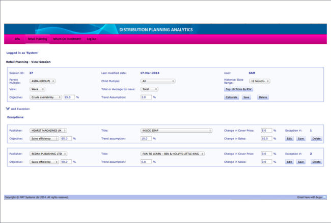 Oxford Analytics - Distribution Planning Analytics